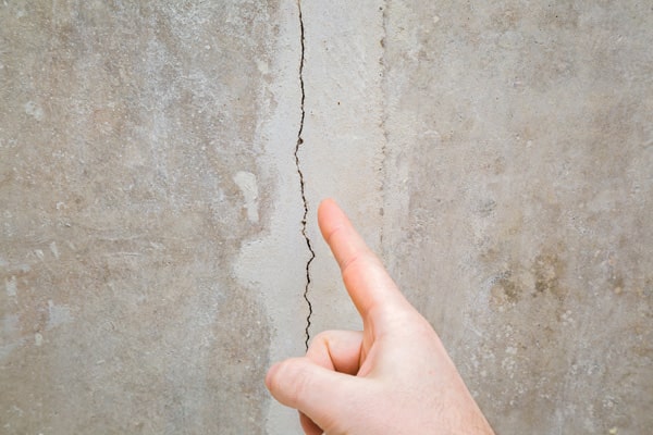 Professional assessment of foundation cracks.