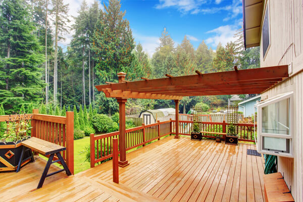 Walk-out deck to enjoy the outdoor space.